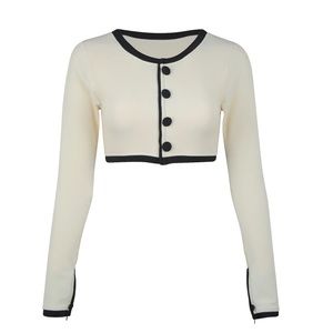 SAME Los Angeles: The Grace Rash guard (Ribbed creme/black)